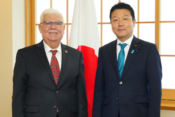 COURTESY VISIT TO HONDA TARO, PARLIAMENTARY VICE-MINISTER FOR FOREIGN AFFAIRS